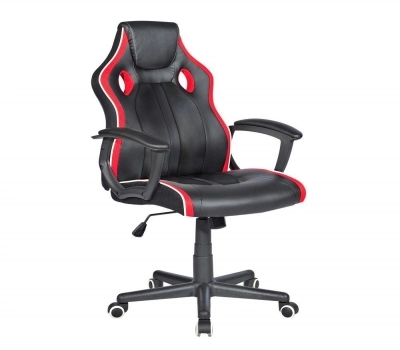 Imagem 1279 Cadeira Gamer com Base Revestida e Inclinação, Preta/Vermelha HC-2594  Vermelho