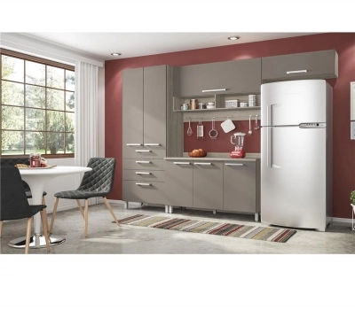 Cozinha Bartira Topázio (ex-Carla Plus) com 7 Portas e 4 Gavetas Cozinha Bartira Topázio (ex-Carla Plus) com 7 Portas e 4 Gavetas