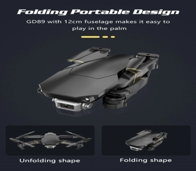 Imagem 1081 Drone Folding RC Quadrotor Remote Control Mobile toy M65 GD89 RC Drone com 4K / 1080p HD Camera FPV WIFI Altitude Segure Selife