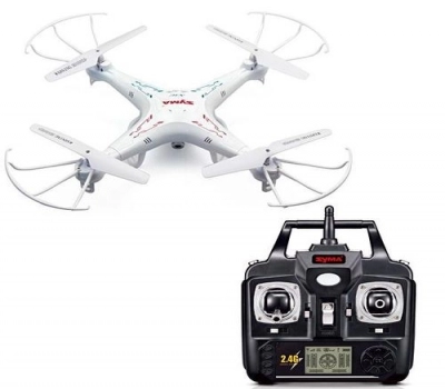 Leilão Drone Syma X5c-1 Upgraded 6 Eixos / bateria 500mah/3.7v Branco
