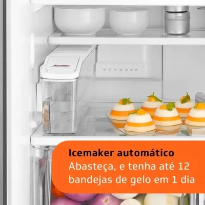 Imagem 29016 Geladeira Brastemp Frost Free BRO80AK com Ice Maker Side Inverse 540L - Inox