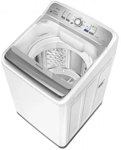 Imagem 28897 Lavadora de Roupas Panasonic NAF120B1 12Kg Cesto Inox 8 Prog de Lavagem Branca