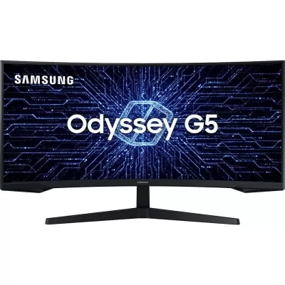 Imagem 29923 Monitor Gamer Samsung Odyssey G5 34 pol. VA Curvo Wide 165 Hz 2K QHD 1ms, FreeSync Premium HDR10 HDMI/DisplayPort - LC34G55TWWLXZD