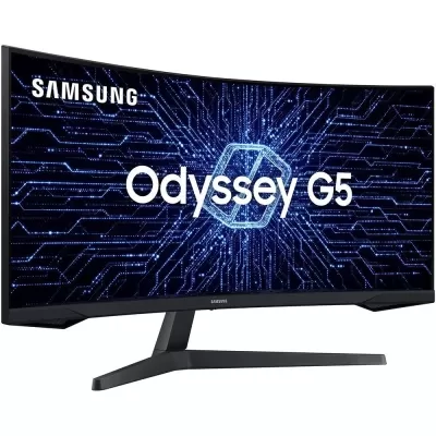 Leilão Monitor Gamer Samsung Odyssey G5 34 pol. VA Curvo Wide 165 Hz 2K QHD 1ms, FreeSync Premium HDR10 HDMI/DisplayPort - LC34G55TWWLXZD