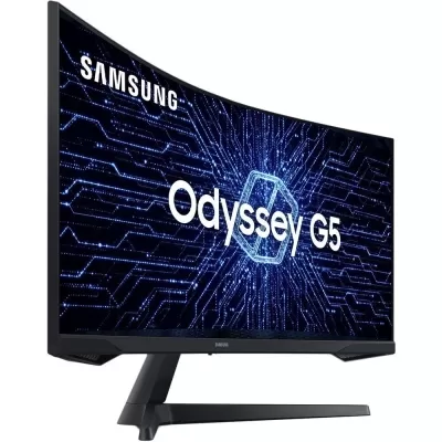 Imagem 30382 Monitor Gamer Samsung Odyssey G5 34 pol. VA Curvo Wide 165 Hz 2K QHD 1ms, FreeSync Premium HDR10 HDMI/DisplayPort - LC34G55TWWLXZD
