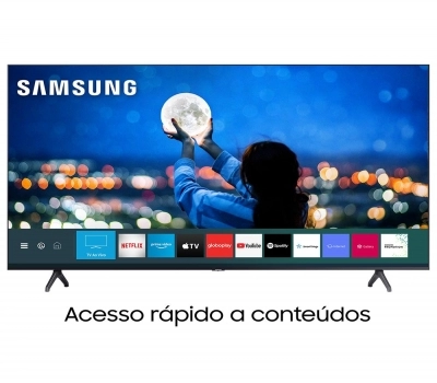 Smart TV LED 70`` UHD 4K Samsung 70TU7000 Crystal UHD, HDR, Borda Infinita, Controle Remoto Único, Bluetooth, Visual Livre de Cabos