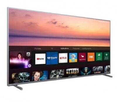 Leilão Smart TV LED UHD 4K 70`` Philips, Wi-Fi Integrado, USB, HDMI, Processador Quad Core