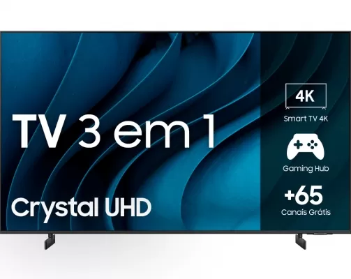 Smart TV Samsung 85 Pol. Crystal UHD 4K 85CU8000 2023 Painel Dynamic Crystal Color Design AirSlim