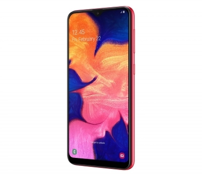 Imagem 1435 Smartphone Samsung Galaxy A10 Vermelho 32GB, Tela Infinita de 6.2``
